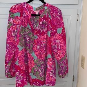 XL Lilly Pulitzer Elsa silk top